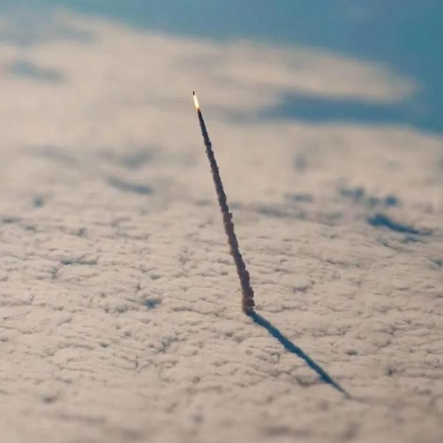 This Is A Photo NASA Took Of A Space Shuttle Leaving Our Atmosphere