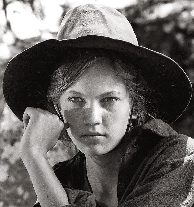 A young Diane Lane in her early Western role, showcasing her talent and potential as a rising star in Hollywood's Western genre