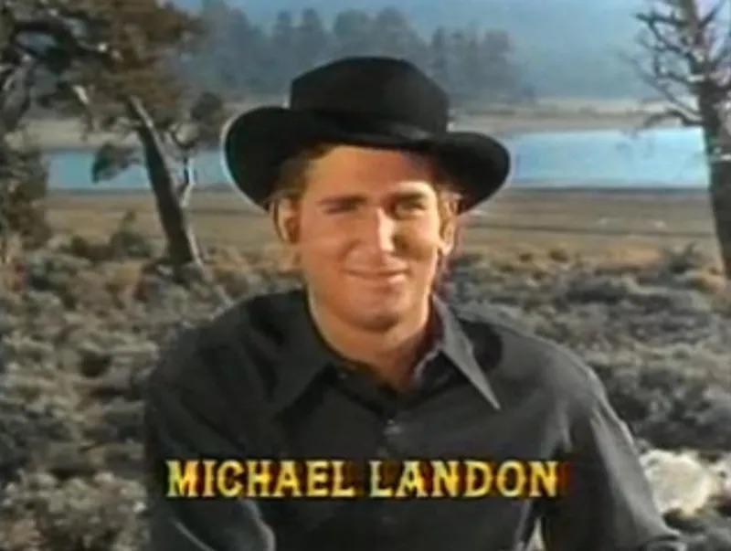Michael Landon as "Little Joe" Cartwright, from the opening credits of the iconic Western television series Bonanza