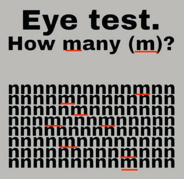 Solution revealed: There are 10 hidden 'M's, including the two in the question.