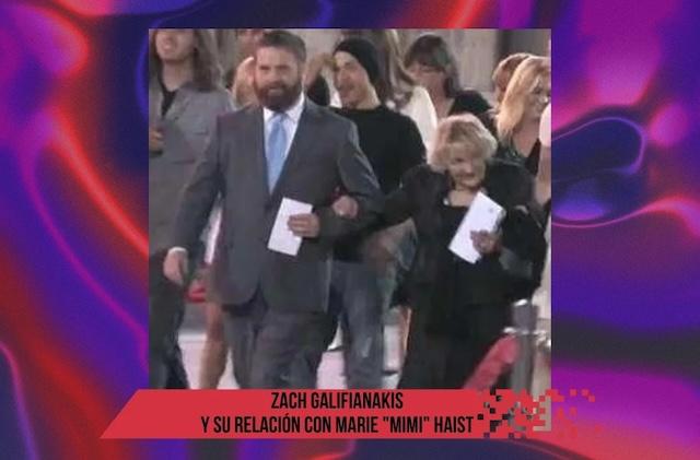 Mimi walking proudly beside Zach Galifianakis at a Hollywood event, living an experience she never imagined thanks to Zach's kindness