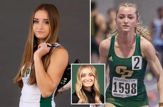 A snapshot of Shelby Daniele, former track star at Cal Poly, showcasing her passion and accomplishments both on and off the track