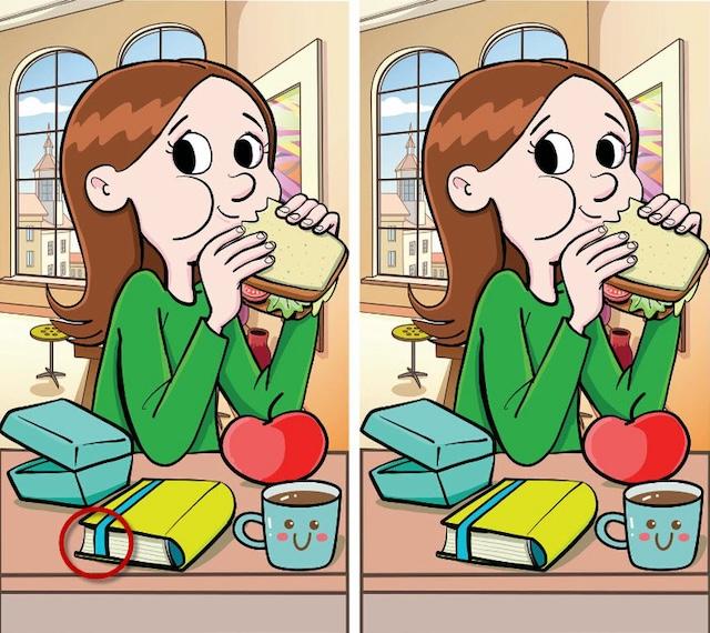 Here’s the answer! Did you spot the small difference in the book’s strap? Only the keenest eyes will catch it!