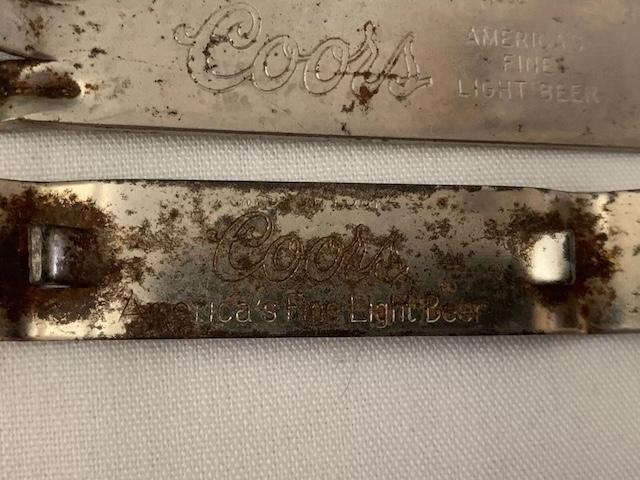 Even with the signs of rust, the vintage Coors bottle opener holds memories for those who enjoyed America's fine light beer