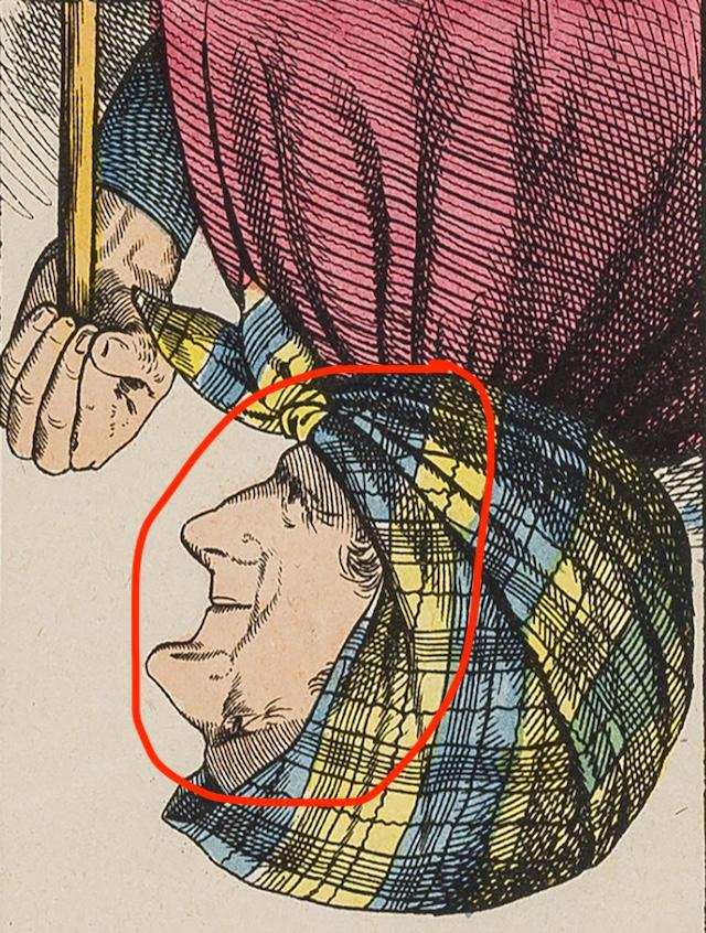 Here’s the solution! The second old lady’s face is cleverly hidden in the scarf design. Did you see it?