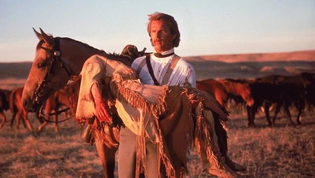 A moving scene from Dances with Wolves, with a character holding a symbolic piece of clothing, representing the deep connections formed in the narrative