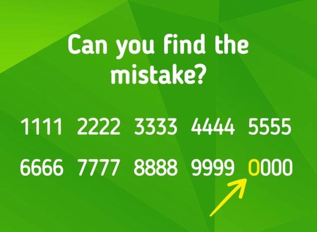Found it yet? Here's the reveal! That 'O' isn't a zero. Did it fool you too?