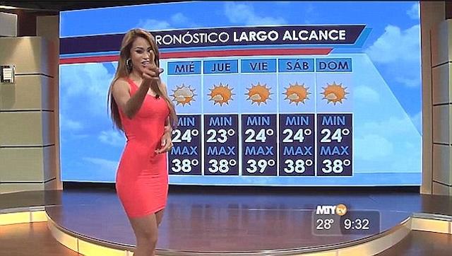 Former model Ms. Garcia sparked debate with her striking looks as a weather presenter
