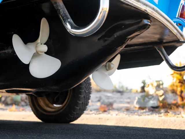 A close-up of the rear propellers, designed for seamless water navigation.