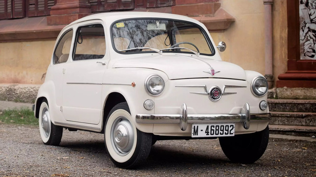 The 1957 SEAT 600 D, a refined version of the iconic Spanish Fiat that captured the essence of the era.
