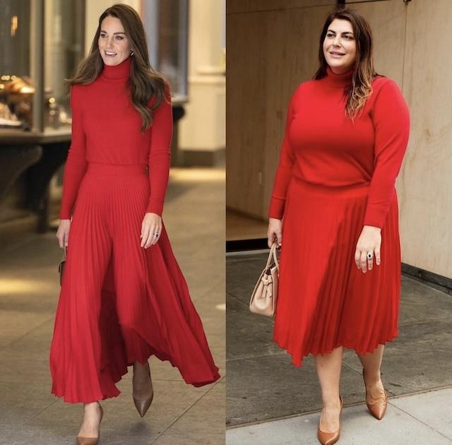 A tribute to Kate Middleton’s royal style, reimagined with a plus-size twist.