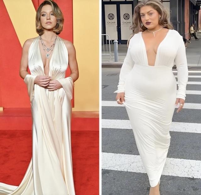 Gabriella infuses Sydney Sweeney's soft and romantic looks with her unique personal style.