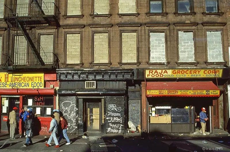 Lenox Avenue between 124th and 125th Streets, looking west—a piece of Harlem’s past.