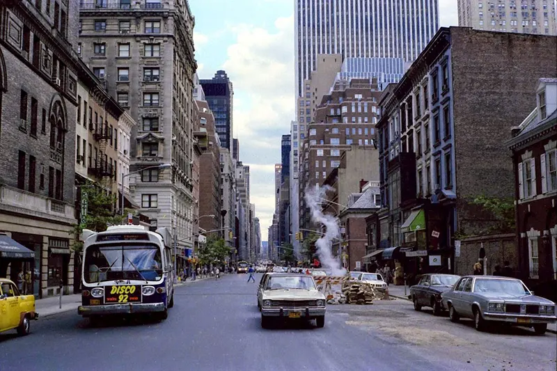 Madison Avenue at 64th Street, facing south in 1979—captured by Alan Benjamin.