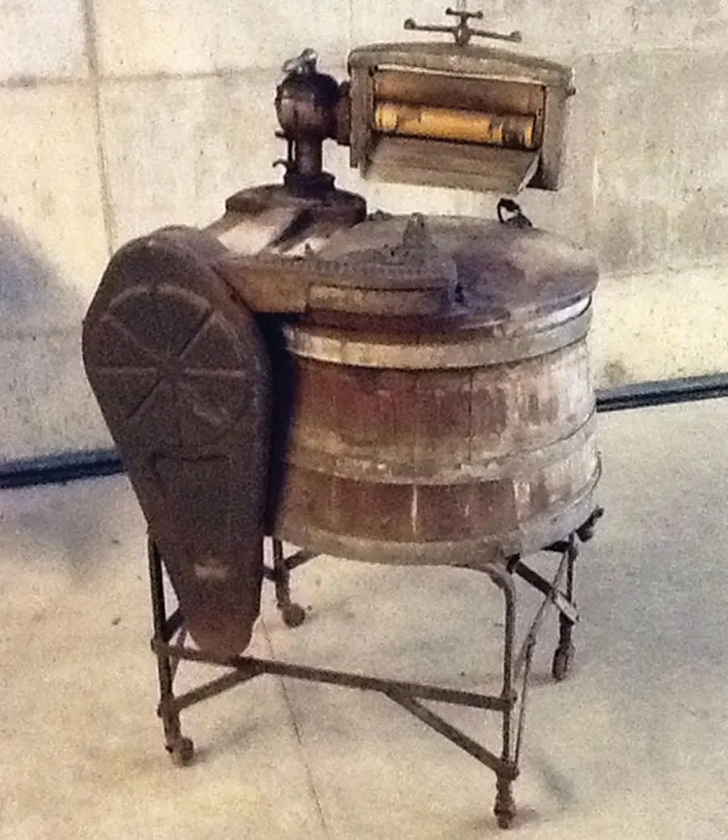 The Rotary Machine – Patented in 1858, an early step towards modern washing technology.
