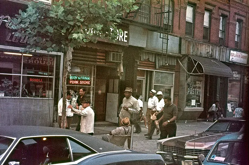 The streets of Amsterdam Avenue between 144th and 145th Streets in 1971—an era long gone.