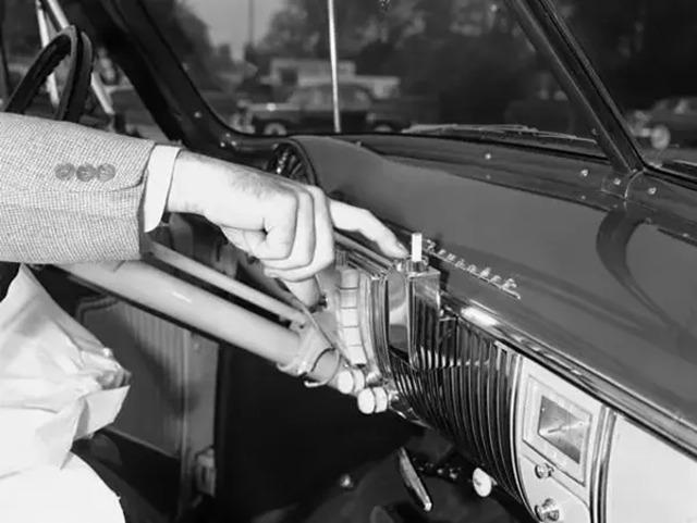 A safe cigarette lighter for car smokers, 1950 – allowing you to light up while staying safe on the road.