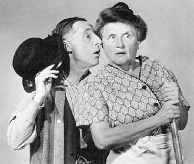 Another classic moment from Ma and Pa Kettle, highlighting their quirky expressions.