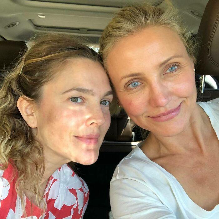 Drew Barrymore and Cameron Diaz: The Sunny Selfie Reminder for SPF