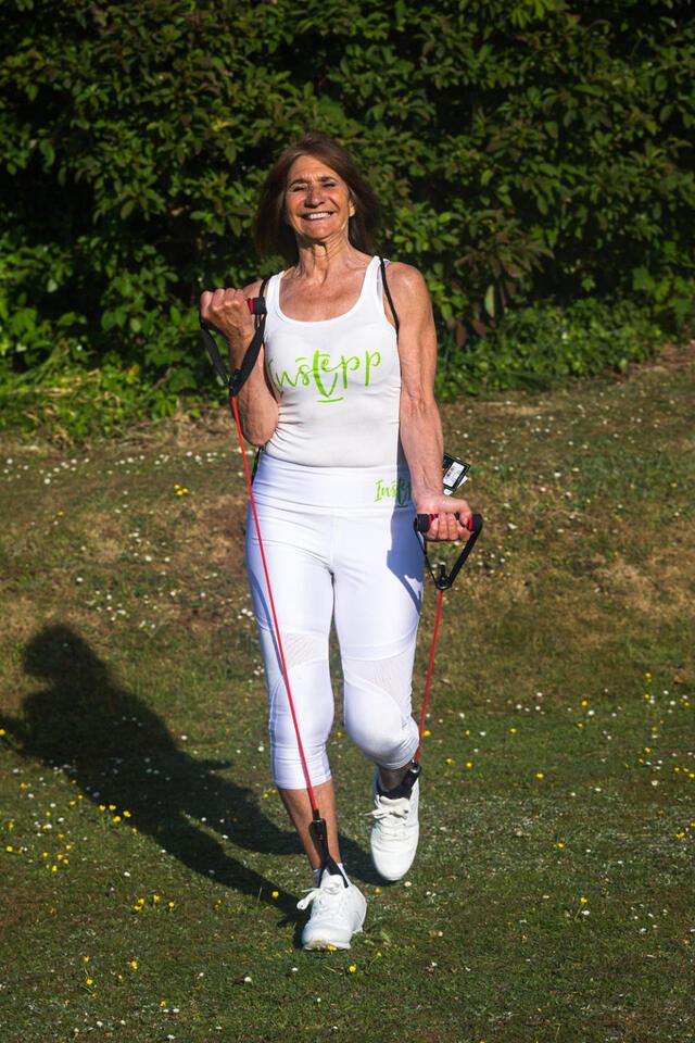 Even at the age of 70, Julie continues to run, cycle, and walk regularly