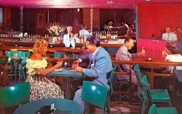 Florida’s Blue Horizon Cocktail Lounge, perched on the ocean at 89th Street, Miami Beach: the ultimate beachside drinking experience.