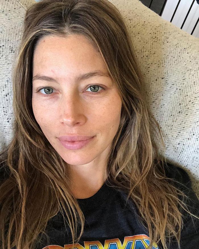 Jessica Biel: A Hungover Portrait With Cake for Breakfast