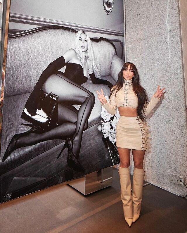 Kim's Instagram posts frequently showcase airbrushed, heavily filtered images.