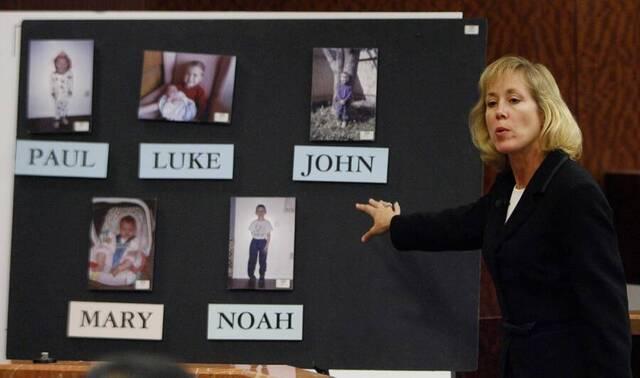 Prosecutor Kaylynn Williford delivers her closing arguments during the retrial of Andrea Yates in 2006.