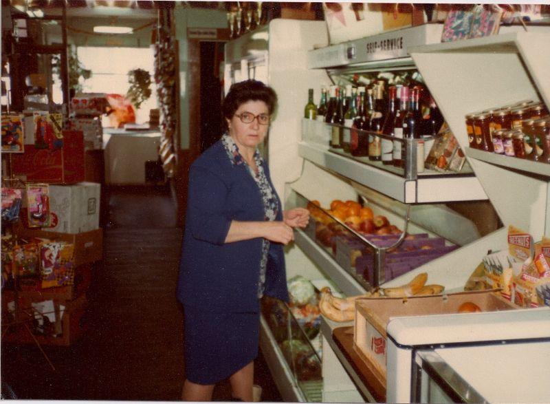Shopping in the wine section, circa 1976.
