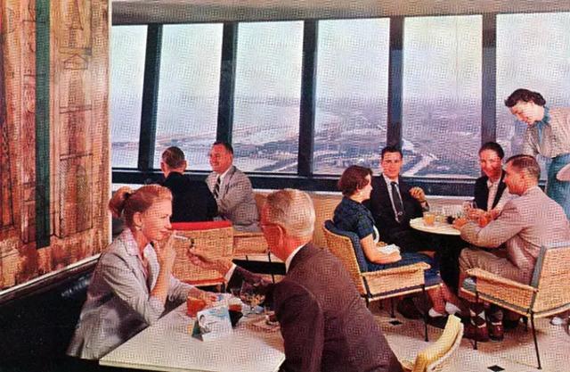 Stouffer’s Top of the Rock at Prudential Building in Chicago: sipping cocktails at Chicago’s highest point.