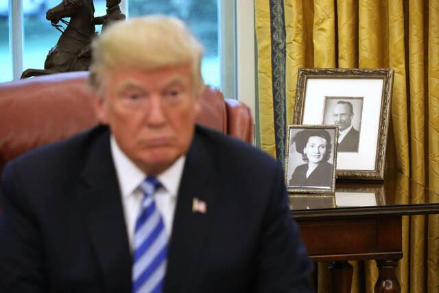 A framed photograph of Mary Anne MacLeod Trump proudly hangs in the Oval Office, forever honoring her influence on her son’s journey to the White House.