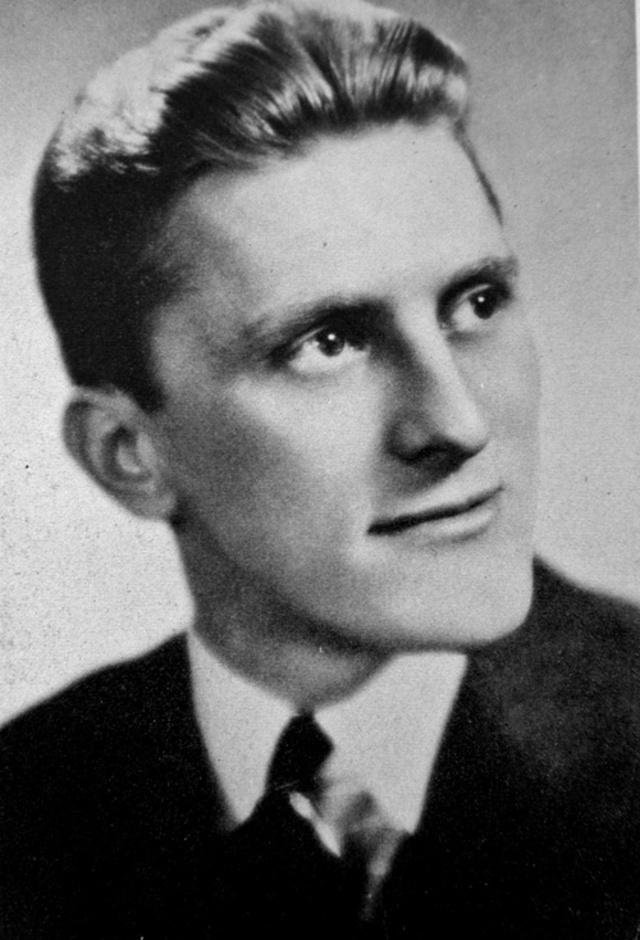 A proud moment captured: Kirk Douglas at his college graduation in 1939.