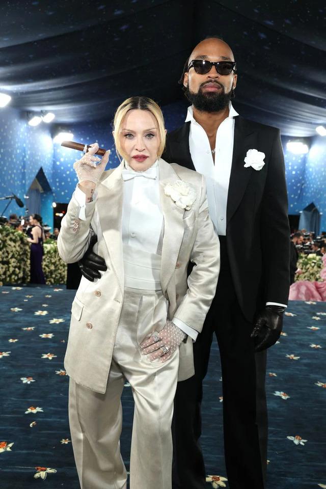 Accompanying Madonna was her 29-year-old boyfriend, Akeem Morris.
