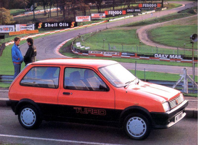 Austin Metro Turbo, 1984 – The turbocharged version of the Metro added excitement to the practical small car, offering extra performance.