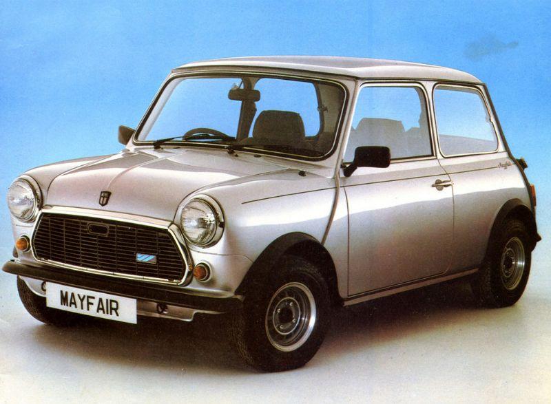 Austin Mini Mayfair, 1984 – A limited-edition version of the classic Mini, the Mayfair added a touch of sophistication to the iconic design.