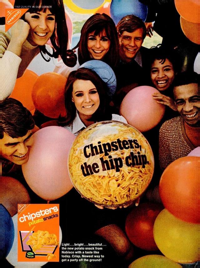 Chipsters snacks from 1968: The "hip" chip that captured everyone’s taste.