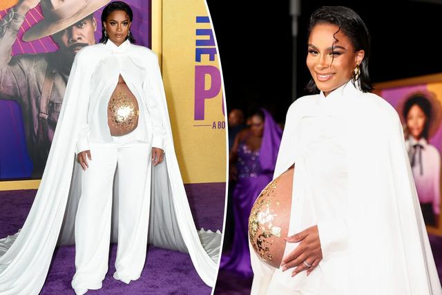Ciara: Gold Leaf Embellishment and Maternity Glam