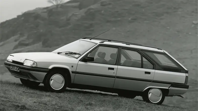 Citroen BX – With its futuristic design and hydraulic suspension, the Citroen BX set new standards in car technology.