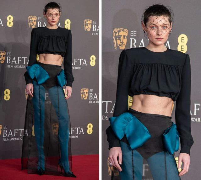 Emma Corrin’s Eye-Catching Look at BAFTA 2024