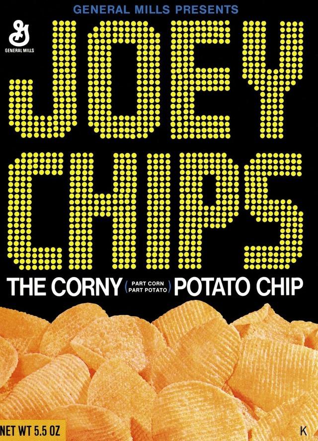 Joey Chips (1973) – The corny potato chip from General Mills that everyone loved.