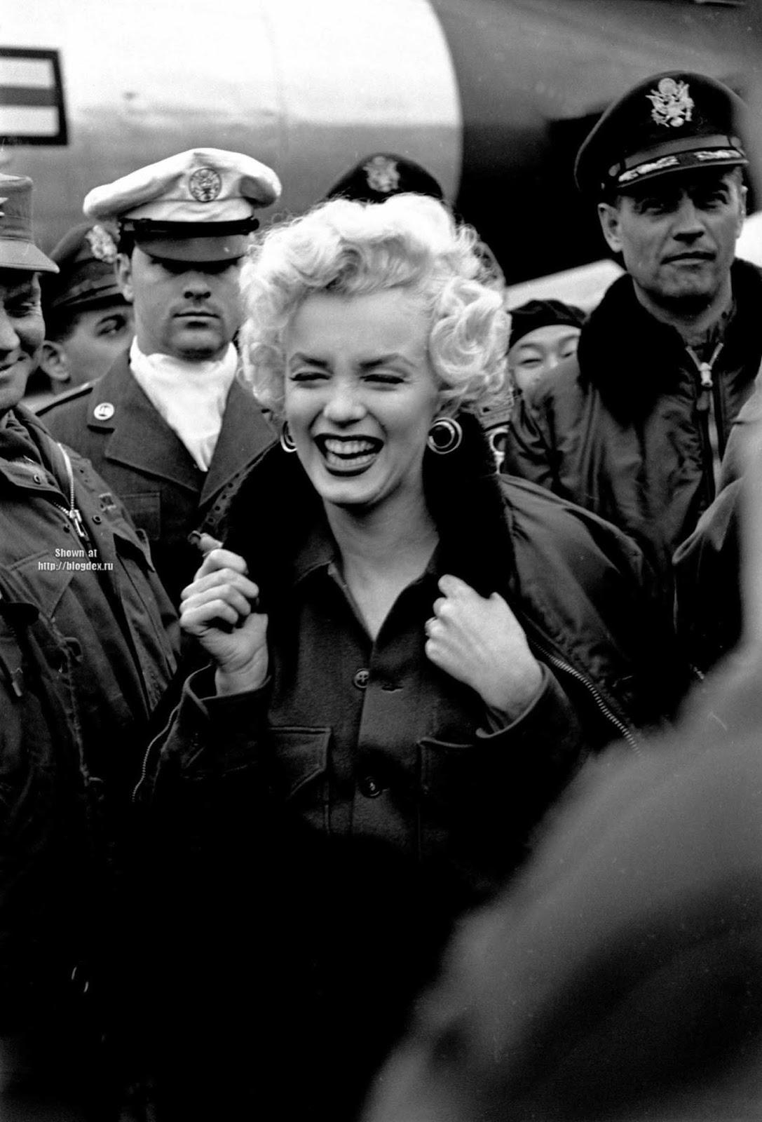 Marilyn Monroe was escorted during her USO tour in Korea, ensuring her safety and comfort.
