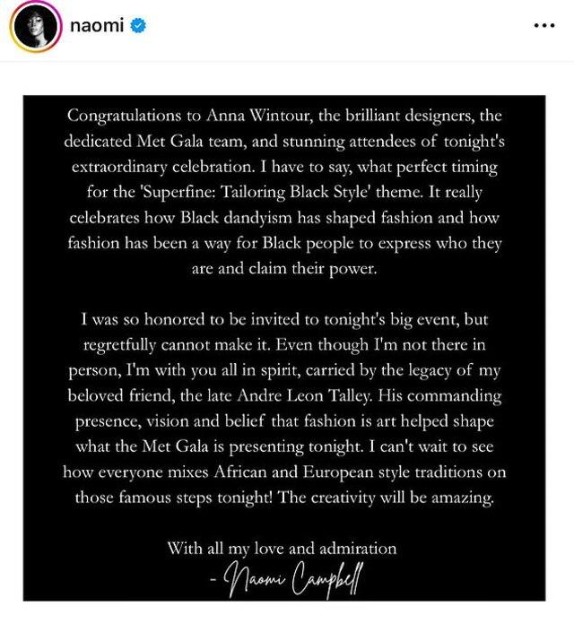 Naomi’s statement denying any drama and clearing up the confusion