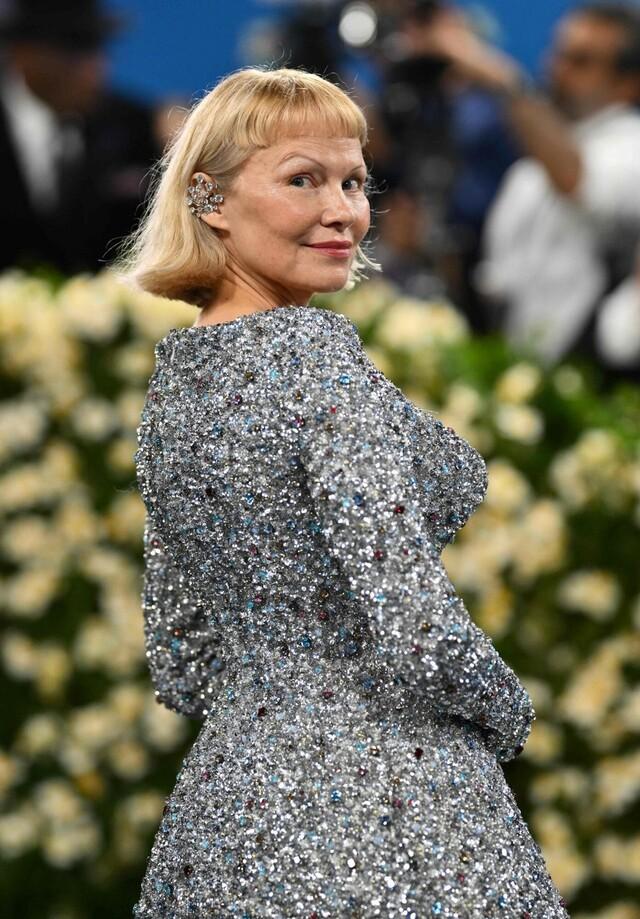 Pamela’s silver gown, which hugged her figure perfectly, exuded timeless glamour with a modern twist.