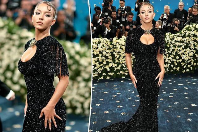 Sydney Sweeney wore a dark, form-fitting gown inspired by Kim Novak’s 1968 costume from The Legend of Lylah Clare