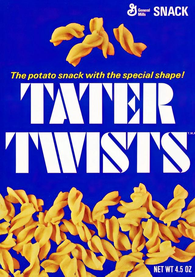 Tater Twists from the 1960s: A crunchy snack with a twist of fun.