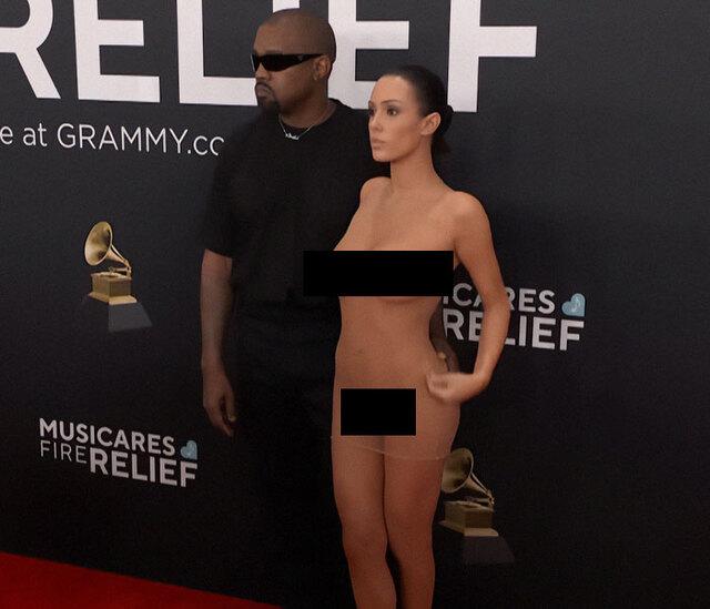 The shocking and risqué outfit that Bianca Censori wore to the Grammys, which led to her being escorted off the red carpet.