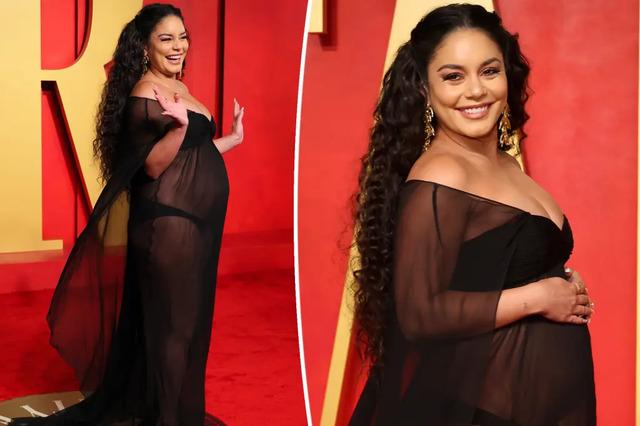 Vanessa Hudgens: Sheer Boldness at the Oscars Party 2024