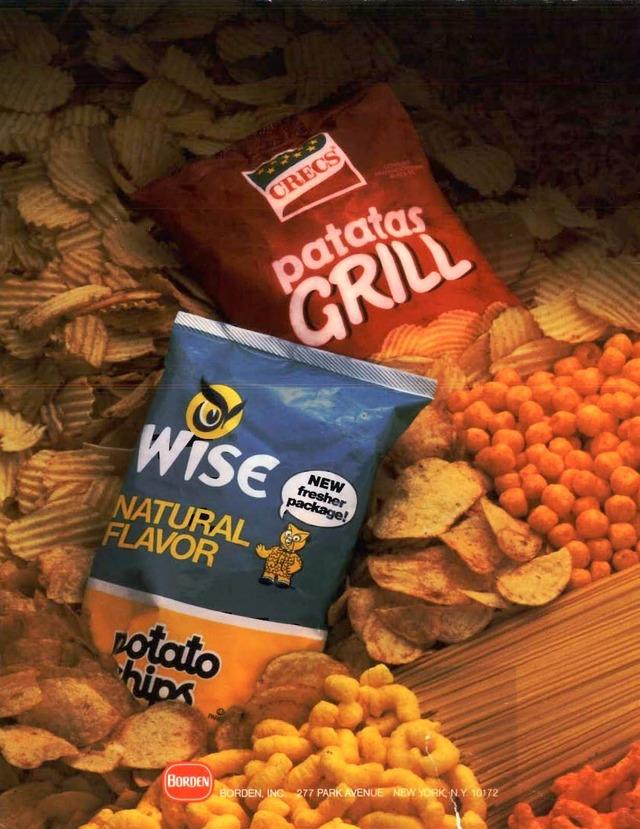 Wise natural flavor chips (1985): A simple, classic snack made to satisfy.