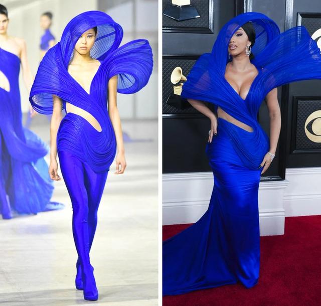 Cardi B’s Bold Statement in Gaurav Gupta’s Blouse