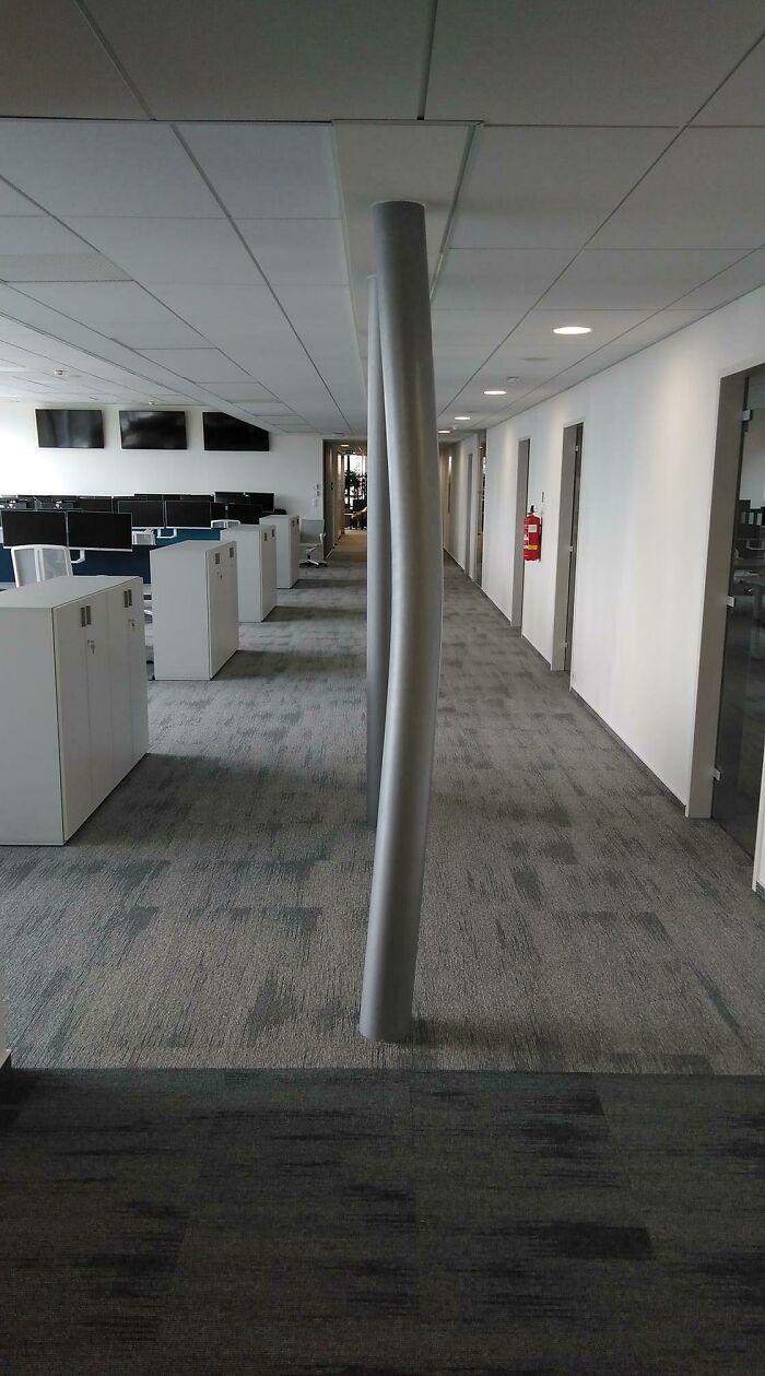 First Floor Pillar in a Seven-Story Building Suddenly Bent